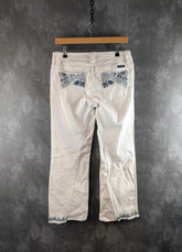 Miss Me Jeans Womens W29 L29 White Denim Y2K