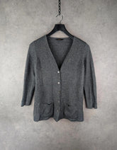 St Michael Cardigan Womens XL Extra Large Grey Vintage Comfort