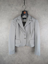 Guess Jacket Womens M Medium Grey Y2K Blazer