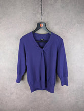 Hobbs Jumper Womens Medium M Purple Knitted Merino Wool