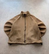 Woolrich Fleece Men’s 2XL Beige Y2K Full Zip Outdoor Casual