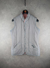 Lavenham Jacket Womens M Medium Grey Padded Gilet Vintage