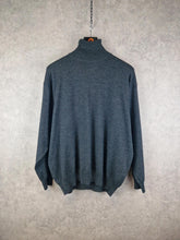 Vintage Danilo Jumper Mens Extra Large Grey turtle neck wool casual Pullover