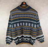 Avanti Jumper Mens XL Extra Large Blue Knitted Vintage Pullover Italian