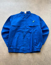 Vintage Italian Utility Jacket Men’s XL Blue Workwear Zip Front Chore Coat
