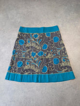 Mistral Y2K Skirt Women’s Size 16 Boho Floral Embroidered Midi Skirt