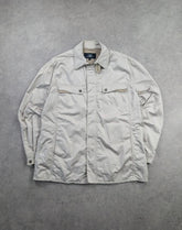 Playboy Y2K Jacket Men's Medium Beige Lightweight Casual Zip Jacket
