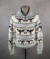 Y2K Schott Jumper Women's Large Cowichan Navajo Cardigan Neck Chunky Knit