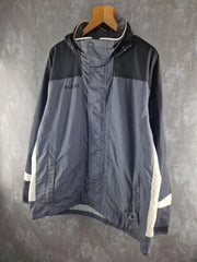 Columbia Coat Mens Large L Grey Raincoat Waterproof
