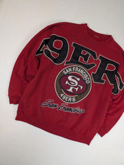 San Francisco 49ers Jumper Mens Large Vintage 1995 NFL Sweatshirt Red Graphic