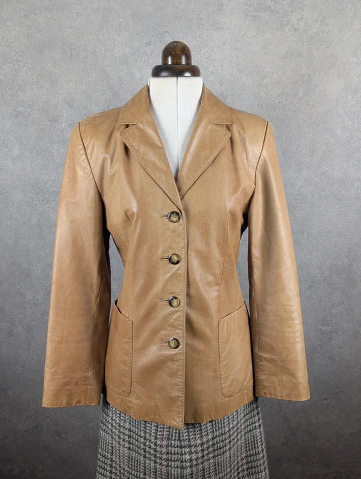 Leather Sound Y2K Leather Jacket Women’s Extra Small Tan Tailored