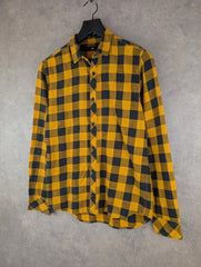8mm Shirt Mens M Medium Regular Flannel Checked Cotton