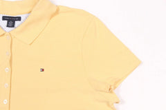 Tommy Hilfiger Polo Shirt Womens XL Extra Large Yellow Short Sleeve