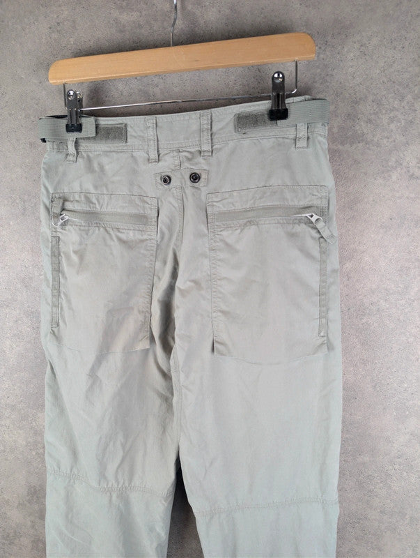 Next Trousers Mens W30 L31 Stone Y2K Gorpcore Tech Cargo