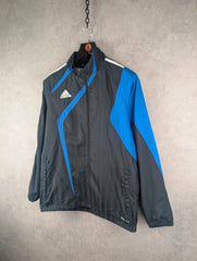 Adidas Windbreaker Mens Medium M Blue Y2K Full Zip