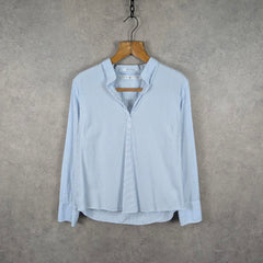 Tommy Hilfiger Shirt Womens Blouse Size 14 Blue Striped Long Sleeve