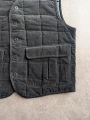 Seventy Utility Gilet Men's Large Grey Corduroy Quilted Workwear Cropped