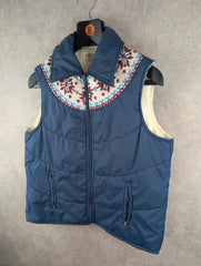 Andy Johns Jacket Womens M Medium Blue Gilet Vintage 1970s