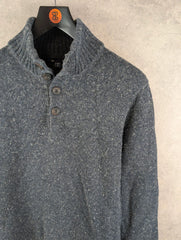 Gap Jumper Mens Medium M Grey Pullover Knitted
