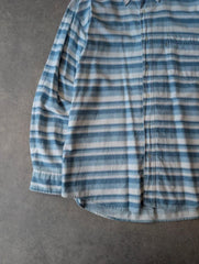 Levi’s Shirt Men’s Large Western Oversized Blue Striped Long Sleeve Vintage