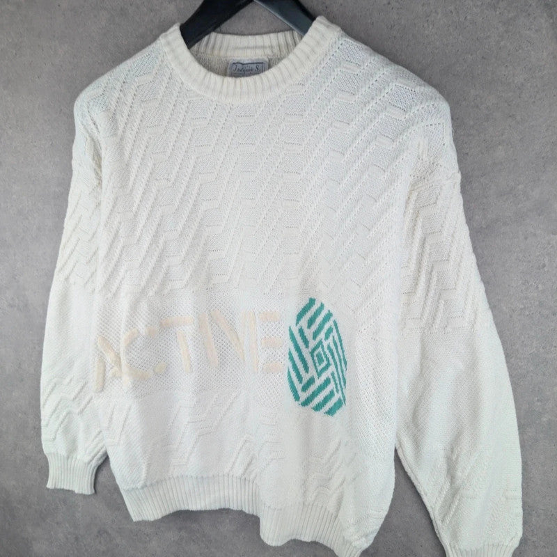 Jacques Jumper Mens Medium M Knitted Vintage 80s Pullover