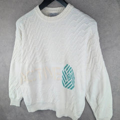 Jacques Jumper Mens Medium M Knitted Vintage 80s Pullover