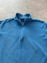 Patagonia Capilene Fleece Pullover Women’s Large Blue Quarter Zip Outdoor Hiking