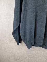 Vintage Danilo Jumper Mens Extra Large Grey turtle neck wool casual Pullover