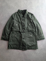 Vintage 1980s Shooting Jacket Men’s Large Green Sherpa Lined American Field Coat