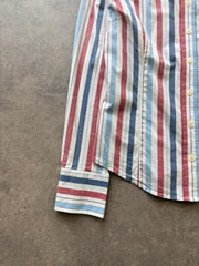 Y2K Tommy Hilfiger Women’s Small Striped Shirt Long Sleeve Casual Preppy