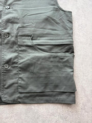Y2K Utility Gilet Men’s Large Khaki Workwear Hunting Fishing Hiking Utility Vest