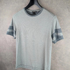 Whistles T-Shirt Men's Striped Medium Grey/Blue