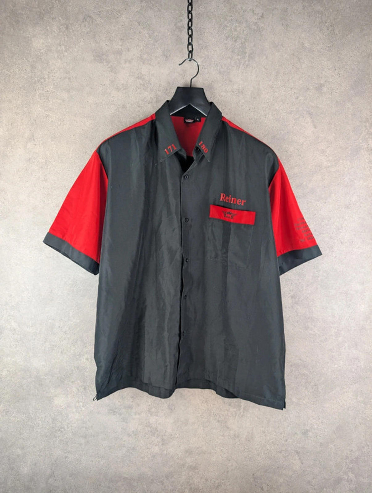 Bulls Darts Shirt Mens Extra Large XL Black Short Sleeve