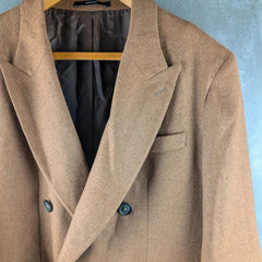 Gianfrate Jacket Mens XL Extra Large Brown Blazer Double Breasted Smart