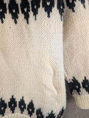 Hand Knit Jumper Womens L Large Vintage Knitted Pullover