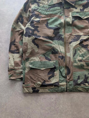 Vintage Air Force Utility Military Jacket Men's XL Camouflage 1980s Sherpa