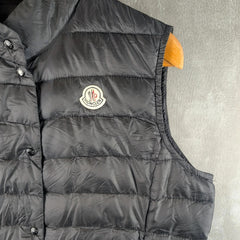 Moncler Jacket Womens XL Extra Large 5 Black Gilet Down Body Warmer