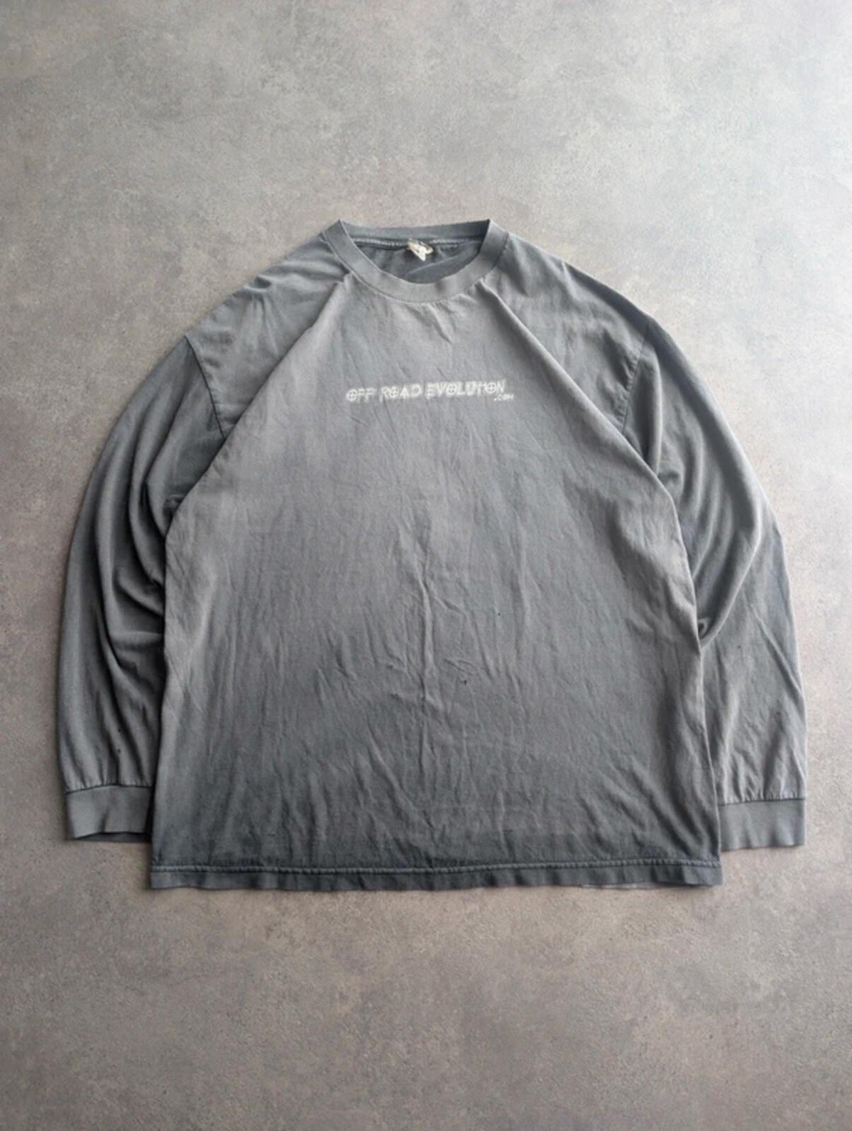 Y2K T-Shirt Men's XL Grey Y2K Thrashed Distressed Faded Grunge