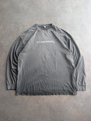 Y2K T-Shirt Men's XL Grey Y2K Thrashed Distressed Faded Grunge