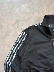 Adidas Zip Up Sweatshirt Women’s Medium Black Track Jacket Sports Activewear