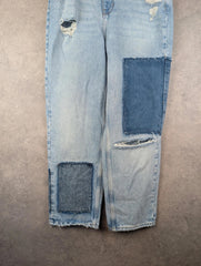 BDG Jeans Womens W32 L32 Blue Denim Patchwork Wide-Leg