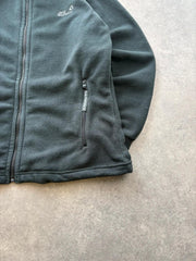 Jack Wolfskin Fleece Women’s Large Black Full Zip Outdoor Hiking Jacket