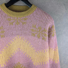 Hand Knitted Jumper Womens 2XL XXL Lilac Pullover