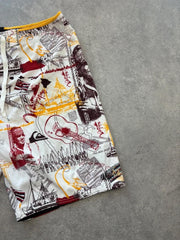 Y2K Quiksilver Board Shorts Men’s W33 Surf Skater Hawaiian Swim Shorts