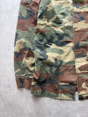 Vintage Italian Army Field Jacket Men’s Large Woodland Camouflage Military