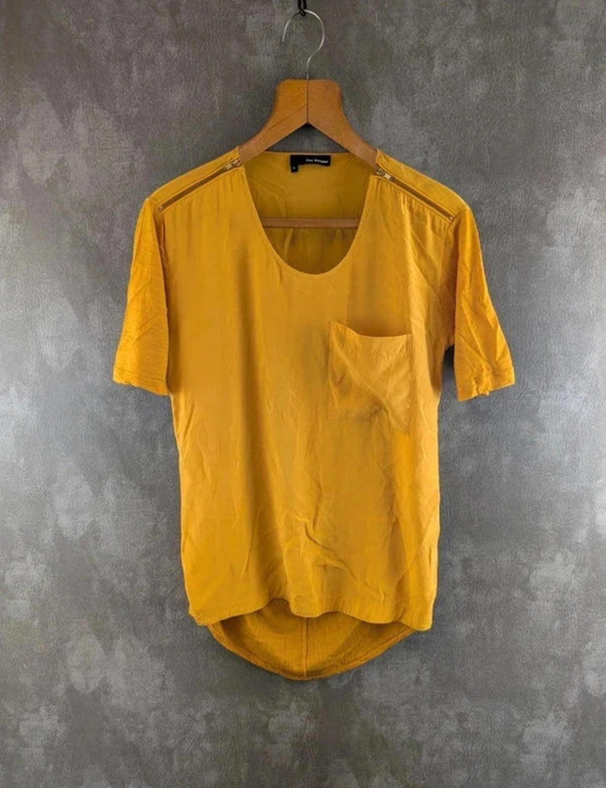 The Kooples Top Womens Small S Yellow Short Sleeve