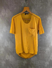 The Kooples Top Womens Small S Yellow Short Sleeve