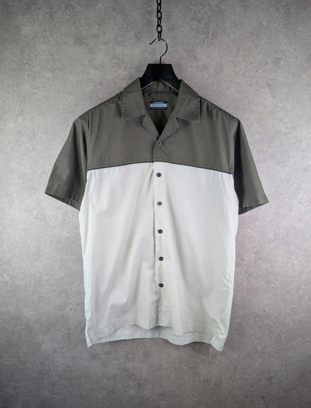 Camargue Shirt Mens M Medium Y2K Short Sleeve Green Skater