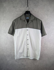 Camargue Shirt Mens M Medium Y2K Short Sleeve Green Skater