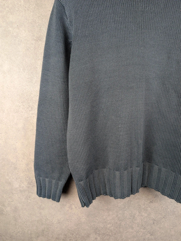 St Michael Jumper Mens Medium M Grey Knitted Vintage